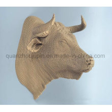 Artesanía decorativa personalizada 3D de papel corrugado modelo de cabeza de vaca